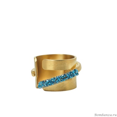 Кольцо Katerina Vassou, Cactus, с кристаллами, KV24.1-308880G золотистый