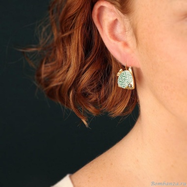 Серьги TARATATA, Sushi, с цветной смолой и стеклянными бусинами, TT-T25-06724-20T голубой