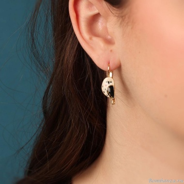 Серьги TARATATA, Clair de lune, со смолой, блестками и золотой краской, TT-H24-04731-201 белый Серьги TARATATA, Clair de lune, со смолой, блестками и золотой краской, TT-H24-04731-201 белый