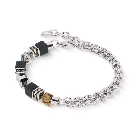 Браслет Coeur de Lion, Black-Silver, 3021/30-1317