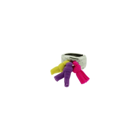 Кольцо Tra-la-ra, Colors, разъемное, с цветным текстилем, TLR23-223P304 серебристый