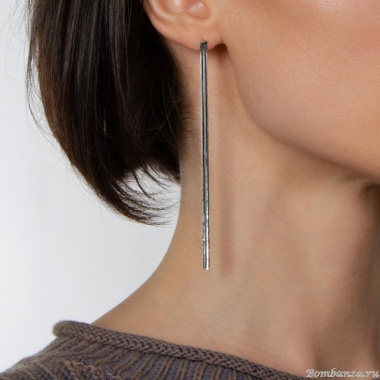 Серьги Nuance, удлиненные, NFN-24.01-024 серебристый