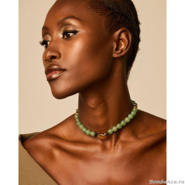 Колье VIDDA, Hera, с халцедоном и кожей, VD25.1-02171202 голубой, 50см