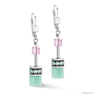 Серьги Coeur de Lion, Green-Pink, 4023/20-0504 Серьги Coeur de Lion, Green-Pink, 4023/20-0504
