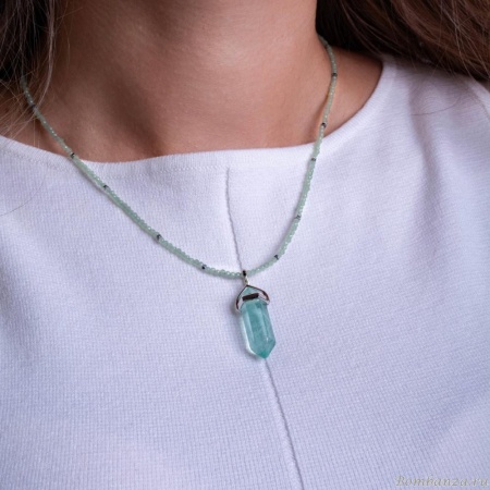 Колье Lanzerotti, Ispirazione, кварц, гематит, кристаллы, LZ-24.10-432 зеленый