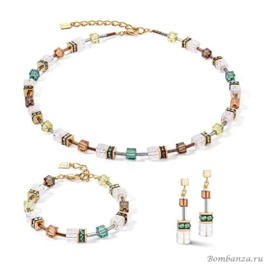 Серьги Coeur de Lion, Olive-Brown, 3018/21-0911