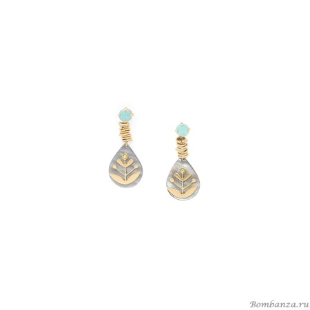 Серьги Franck Herval, Celinda, с перламутром и кристаллами Swarovski, FH25.2-12-69736 серый