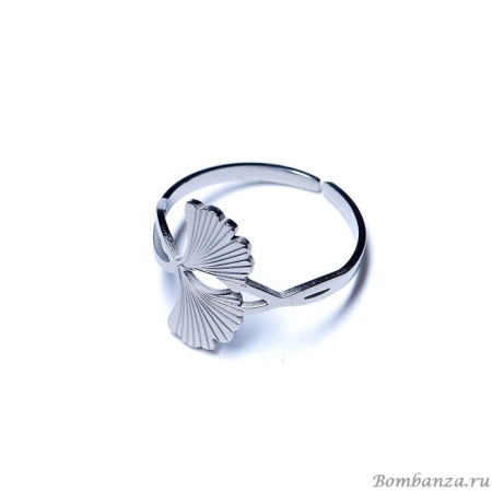 Кольцо Moon Paris, Ikita, разъемное, в форме двойного лепестка, MIK-20.01-045 (серебристый, б/р)