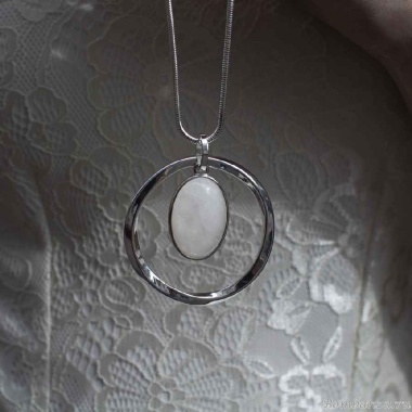 Колье Fiore Luna, WHITE OPAL
