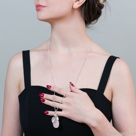 Колье Fiore Luna, ROSE QUARTZ