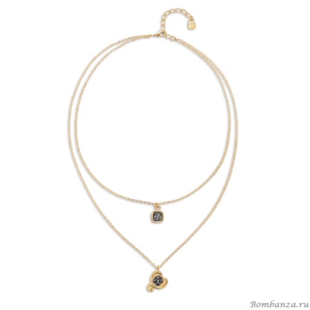 Ожерелье UNOde50 Ser Expresiva с черным кристаллом, с золотом COL2002NGRORO0U