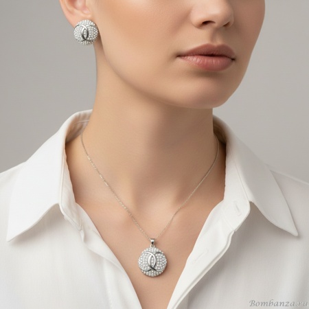 Комплект Fiore Luna, колье+серьги, SG208408E-002 S