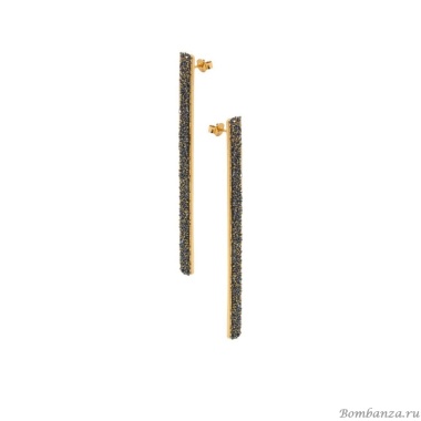 Серьги Katerina Vassou, Mira, с кристаллами, KV23-307665G золотистый Серьги Katerina Vassou, Mira, с кристаллами, KV23-307665G золотистый