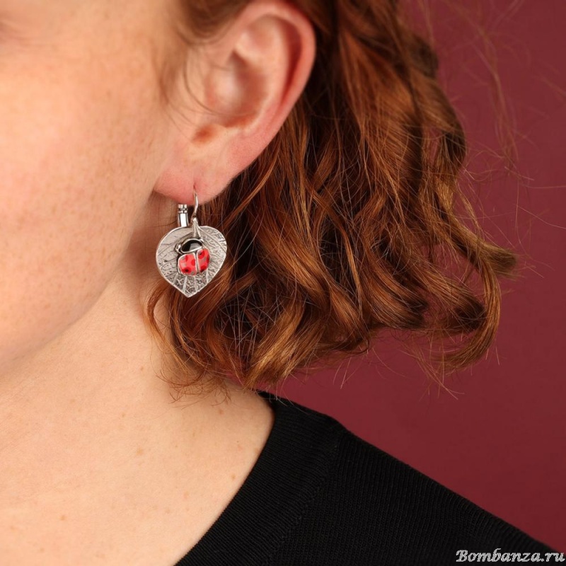 Серьги TARATATA, Cox, с цветной смолой, TT-T25-04715-103 красный