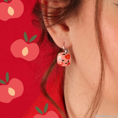 Серьги TARATATA, Kiff me, с цветной смолой, TT-H24-08759-105 розовый Серьги TARATATA, Kiff me, с цветной смолой, TT-H24-08759-105 розовый