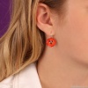 Серьги TARATATA, Bloom, смола, стразы, блестки, микрошарики, TT-W23-11794-100 оранжевый Серьги TARATATA, Bloom, смола, стразы, блестки, микрошарики, TT-W23-11794-100 оранжевый