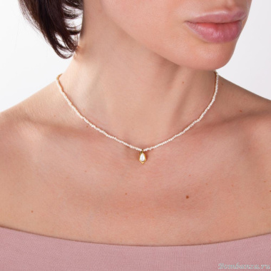 Колье Moon Paris, с жемчугом и перламутром, Mo-22.10-131 белый