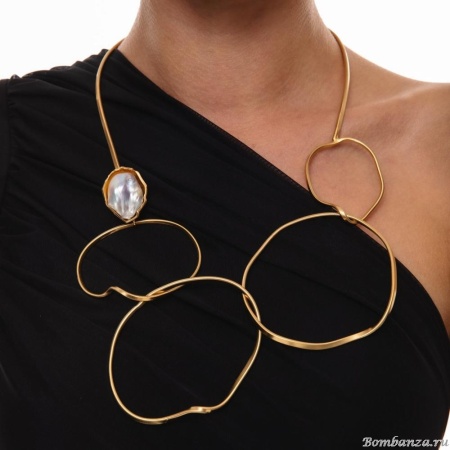 Колье Katerina Vassou, Dream, с жемчугом, KV24.1-307645G золотистый