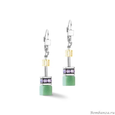 Серьги Coeur de Lion, Multicolour Pastel Silver, 2838/20-1580 Серьги Coeur de Lion, Multicolour Pastel Silver, 2838/20-1580