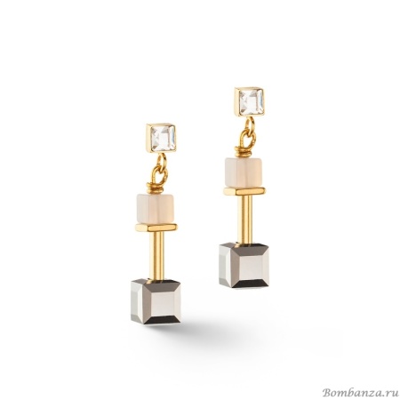 Серьги Coeur de Lion, Grey-Gold, 5074/21-1216