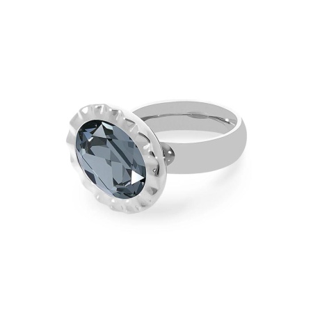 Кольцо Qudo, TIVOLA UNICA big (S/P) Crystal silver night 60, 687532