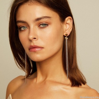 Серьги VIDDA, Eternity, с кристаллами Swarovski, VD23.2-01788 янтарный