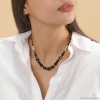 Колье Nature Bijoux, Bagheera, с агатом и раковиной, NB24.1-15-43023 черный
