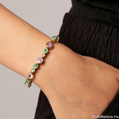 Браслет Dyrberg Kern, TERESIA SG ROSE/GREEN, 420108 Браслет Dyrberg Kern, TERESIA SG ROSE/GREEN, 420108