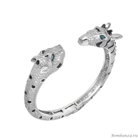 Браслет Moon Paris, кафф, анималистический дизайн, Mo-Y25.06-029.65 серебристый
