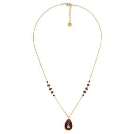 Колье Franck Herval, Bettina, перламутр, гранат, Swarovski, агат, FH23.2-15-63922 бордовый