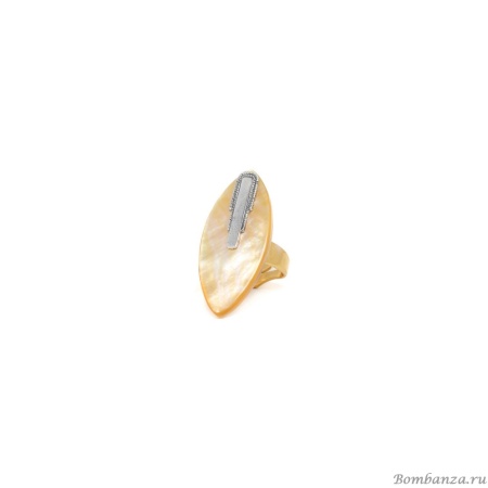 Кольцо Nature Bijoux, Catanzaro, разъемное, с перламутром, NB22.2-19-24501 золотистый