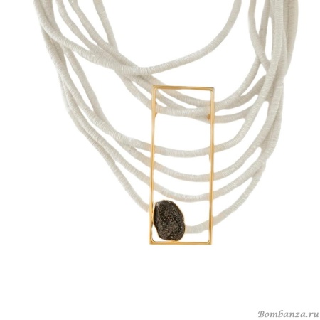 Колье Katerina Vassou, Cista, с друзой агата, KV23.2-305282 черный