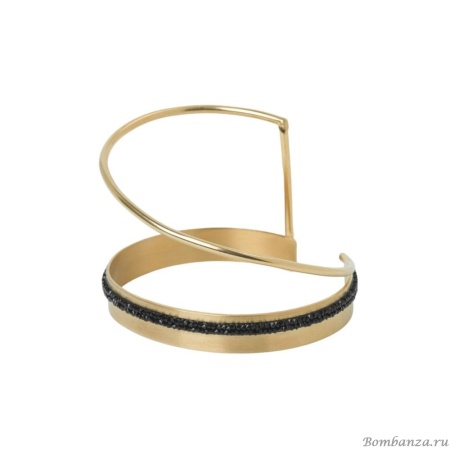 Браслет Katerina Vassou, Amoria, кафф, с кристаллами, KV23.2-308419 золотистый Браслет Katerina Vassou, Amoria, кафф, с кристаллами, KV23.2-308419 золотистый