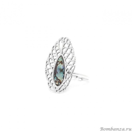 Кольцо Nature Bijoux, Fittonia, разъемное, с перламутром, NB21.1-19-24110 (зеленый)