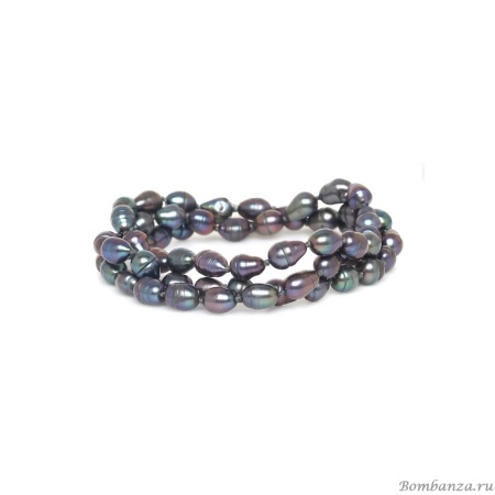 Браслет Nature Bijoux, Pebble Beach, в несколько оборотов, с жемчугом, NB25.2-13-44322 серый