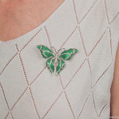 Брошь Бабочка Zircon, XR05662M1 S