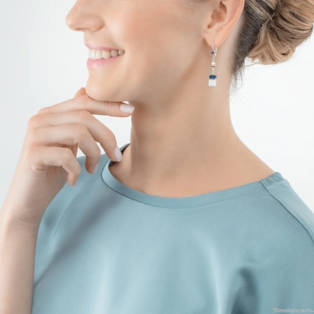 Серьги Coeur de Lion, Capri Blue, 4013/20-0756. Германия