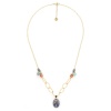 Колье Franck Herval, Layla, скарабей, яшма, амазонит, Swarovski, FH25.1-15-64362 синий
