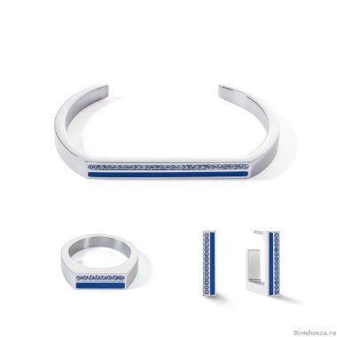 Кольцо Coeur de Lion, Blue-Silver, 0133/40-0717 58 Кольцо Coeur de Lion, Blue-Silver, 0133/40-0717 58