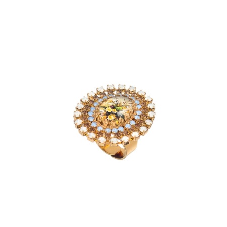 Кольцо Celeste G, с кристаллами Swarovski и сатинатом, CS25.1-2099 желтый