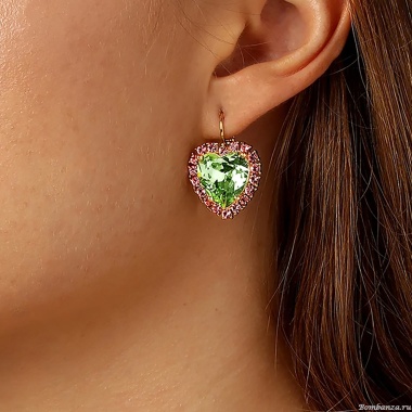 Серьги Dyrberg Kern, FELICIA SG GREEN / ROSE, 420055 Серьги Dyrberg Kern, FELICIA SG GREEN / ROSE, 420055