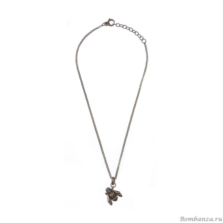 Колье Alcozer&J, подвеска-пчела, гранат и Swarovski, AL-C5507C золотистый Колье Alcozer&J, подвеска-пчела, гранат и Swarovski, AL-C5507C золотистый
