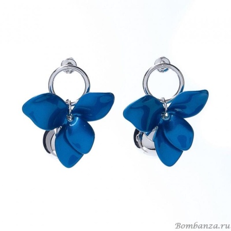 Серьги Nuance, подвески цветы и сферы, NFN-21.04-022 (синий)