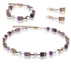 Колье Coeur de Lion GeoCUBE® Lilac-Beige 4905/10-0836. Германия