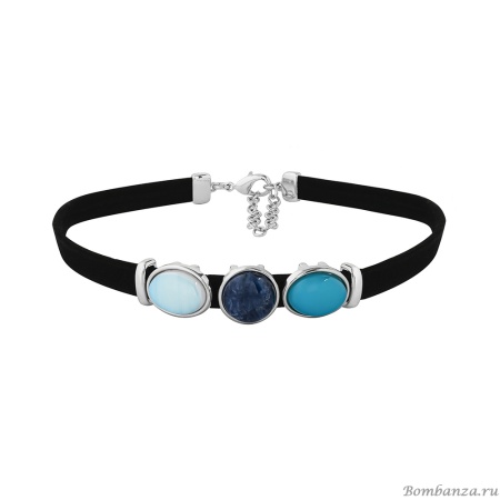 Чокер Possebon,  madre azul/pearl sodalite/opaline