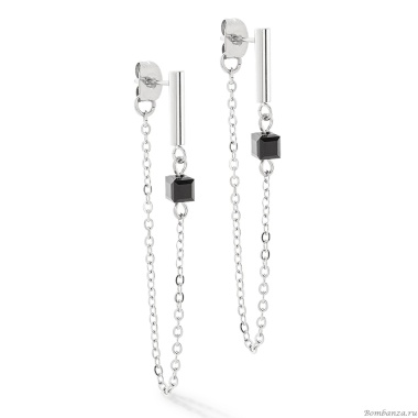 Серьги Coeur de Lion, Black-Silver, 5076/21-1317 Серьги Coeur de Lion, Black-Silver, 5076/21-1317