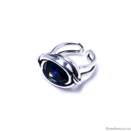 Кольцо Ciclon, Conexion, разъемное, с кристаллом Swarovski, CN-EMO512 (синий, 16,5)