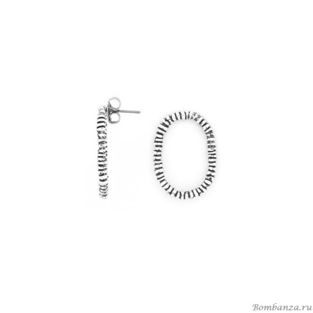 Серьги ORI TAO, Biwa, текстурированные, OT24.2-12-31972 серебристый