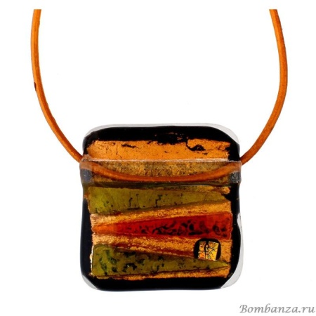 Колье Rozetta, 117 A, Венгрия, зеленый оранжевый черный мульти