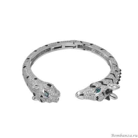 Браслет Moon Paris, кафф, анималистический дизайн, Mo-Y25.06-029.65 серебристый